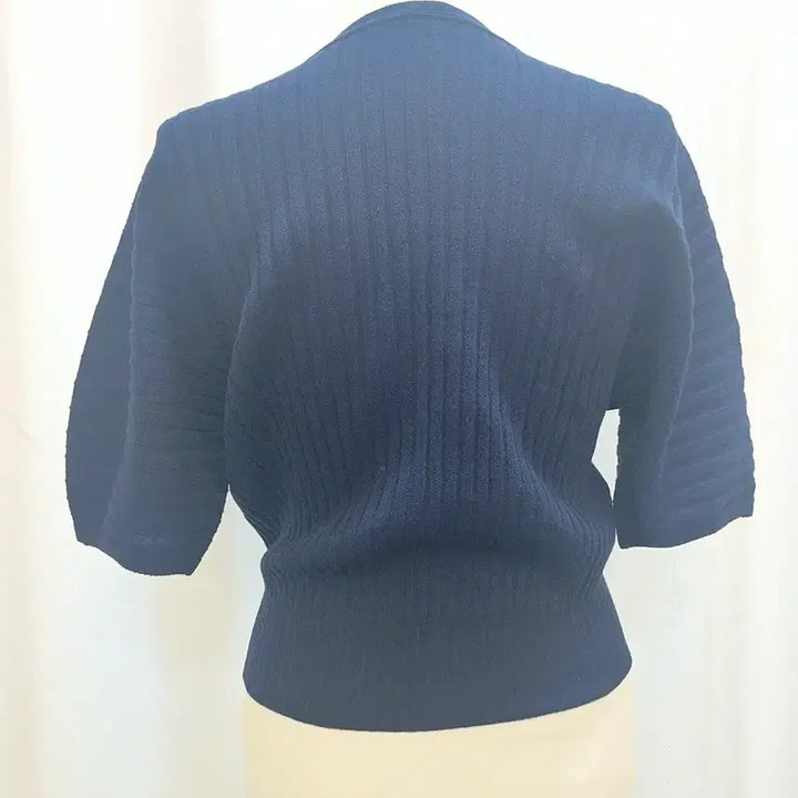 [BUNJANG] the CASHMERE Navy Short Sleeve Knit Top / 23년한섬 the CASHMERE 니트 S 네이비 반팔니트 새옷급