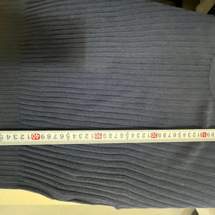 [BUNJANG] the CASHMERE Navy Short Sleeve Knit Top / 23년한섬 the CASHMERE 니트 S 네이비 반팔니트 새옷급