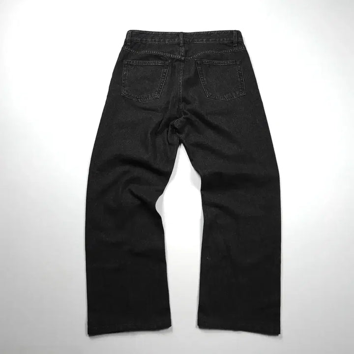 [BUNJANG] Uniform Bridge Black Denim Pants (L) / 유니폼브릿지 절개 디테일 흑청 데님 팬트 (L)