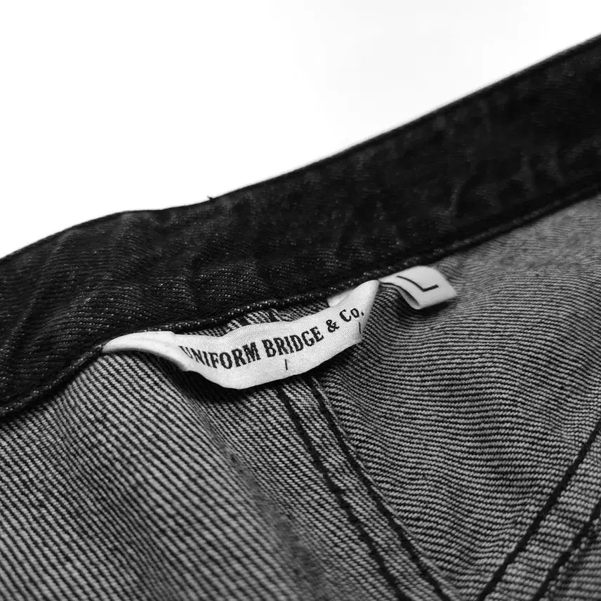 [BUNJANG] Uniform Bridge Black Denim Pants (L) / 유니폼브릿지 절개 디테일 흑청 데님 팬트 (L)