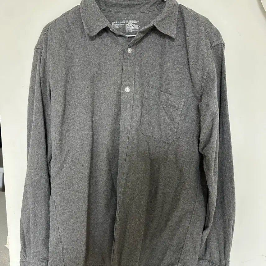 [BUNJANG] Gray Casual Button-Up Shirt / 회색 남방 셔츠