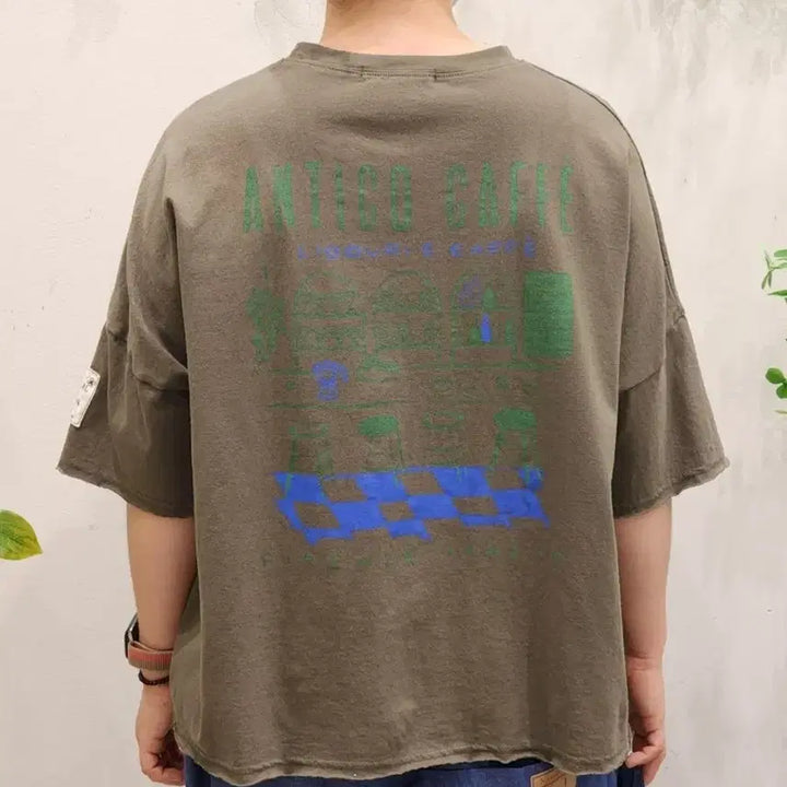 [BUNJANG] YK Cafe Short Sleeve T-shirt / 카페 반팔 티셔츠