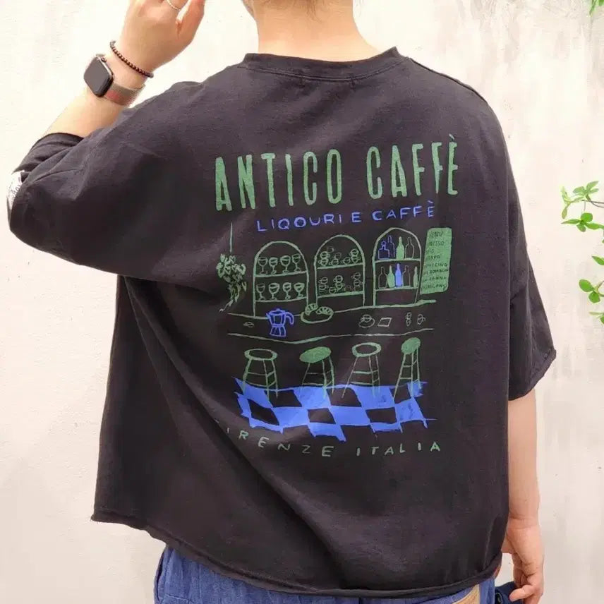 [BUNJANG] YK Cafe Short Sleeve T-shirt / 카페 반팔 티셔츠