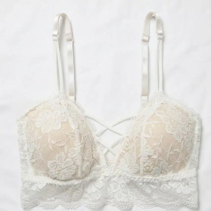 [BUNJANG] White Lace Sleeveless Bralette Bra Top / 화이트 레이스 슬리브리스 나시 브라탑 브라 브라렛 이너