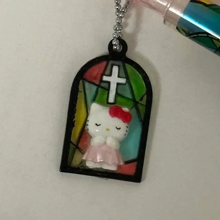 [BUNJANG] Hello Kitty Stained Glass Sharp Pencil / 헬로 키티 스테인드 글라스 샤프 스트랩 성당 기도하는 키티 지역 한정