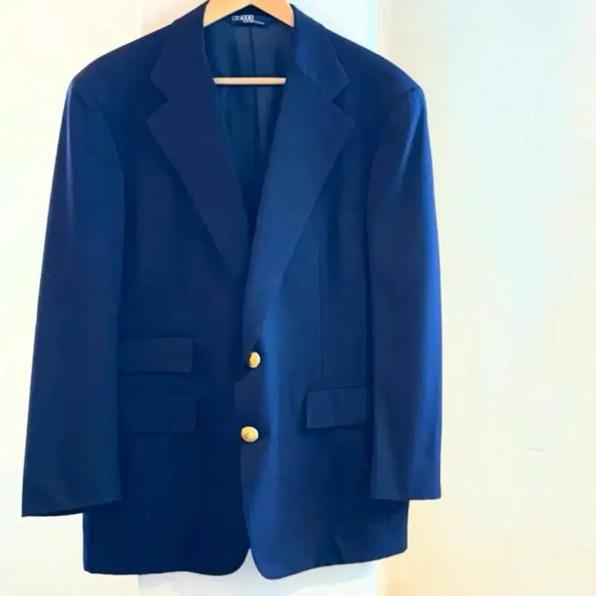 [BUNJANG] Polo Ralph Lauren Navy Gold Button Blazer / 90s 폴로랄프로렌 네이비 골드버튼 블레이져