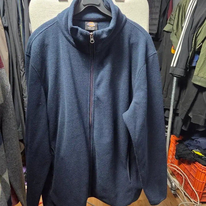 [BUNJANG] Dickies Navy Full Zip Fleece XL / 디키즈 네이비 풀집업 플리스 XL