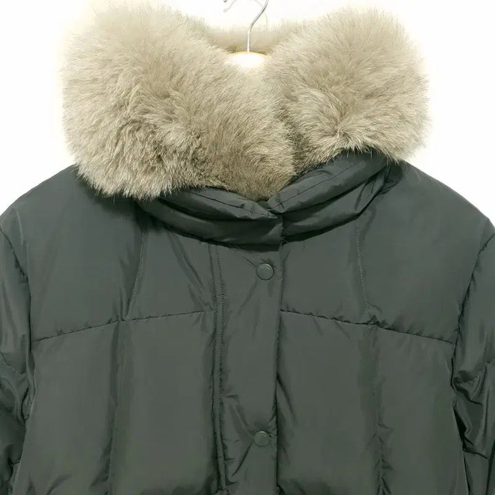 [BUNJANG] ZOOC Saga Fox Fur Goose Down Belted Short Padded Jacket / ZOOC 쥬크 사가폭스퍼 구스 다운 벨티드 숏 패딩 55_i5347