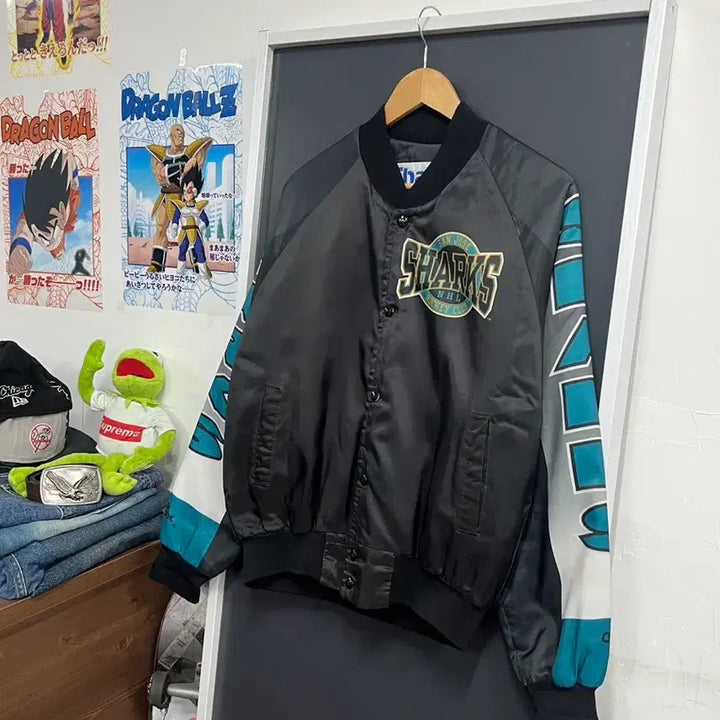 [BUNJANG] American Vintage San Jose Sharks Bomber Jacket / 90s American Vintage 올드스쿨 산호세 샤크스 봄버 자켓