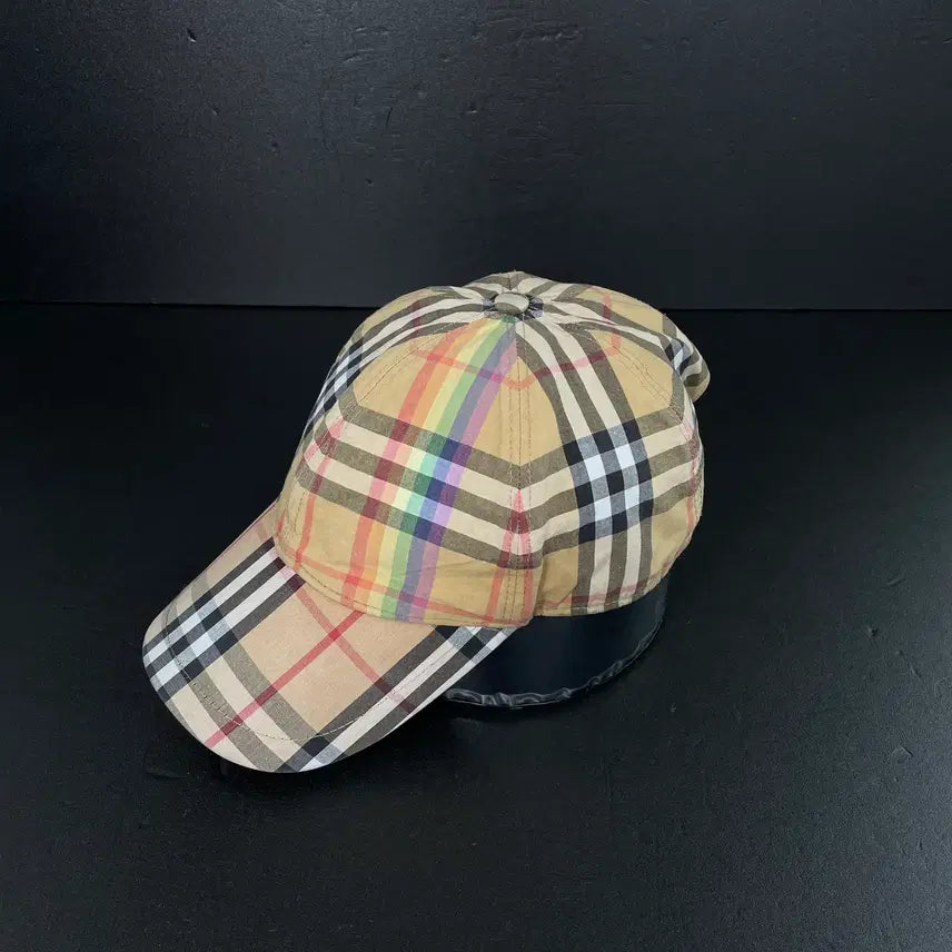 [BUNJANG] Burberry Rainbow Nova Check Ball Cap / [S] 버버리 레인보우 노바 체크 볼캡