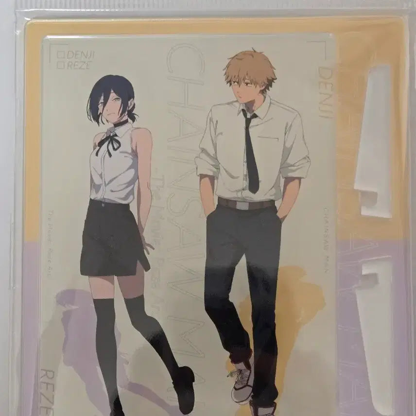[BUNJANG] Chainsaw Man Reze &amp; Denji Acrylic Stand Panel / 체인소맨 레제 덴지 굿즈 팝업 스토어 아크릴 스텐드 이젤 패널
