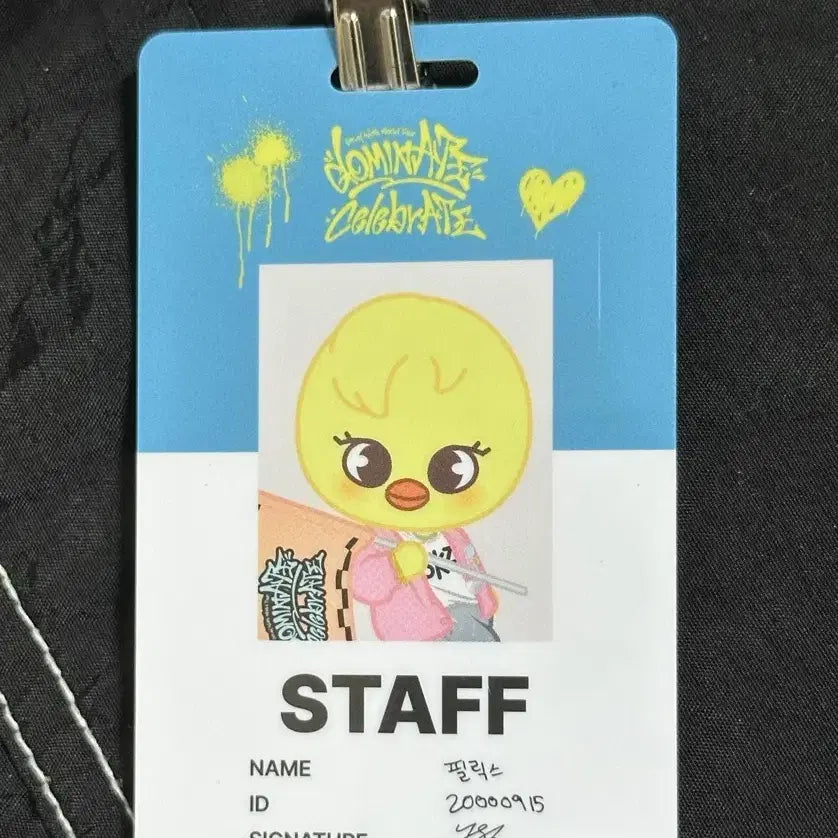 [BUNJANG] Stray Kids Felix Bbokari Staff ID Card / 스키즈 팝업 뽁아리 스태프증 입장 특전 스키주 필릭스 스트레이키즈