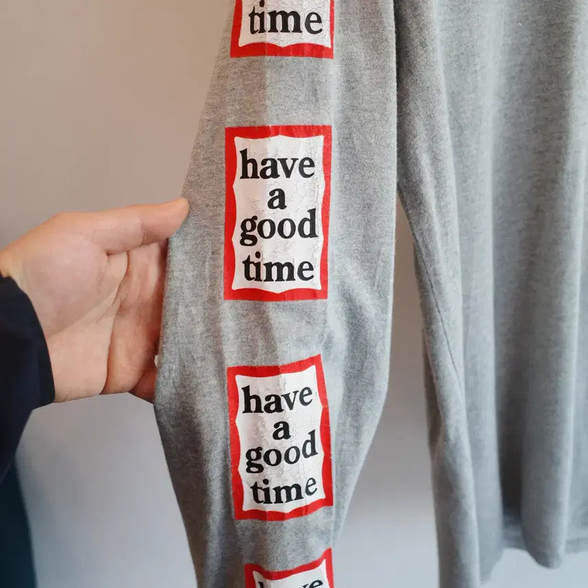 [BUNJANG] HAVE A GOOD TIME Printed Long Sleeve Shirt / HAVE A GOOD TIME 프린팅 롱슬리브