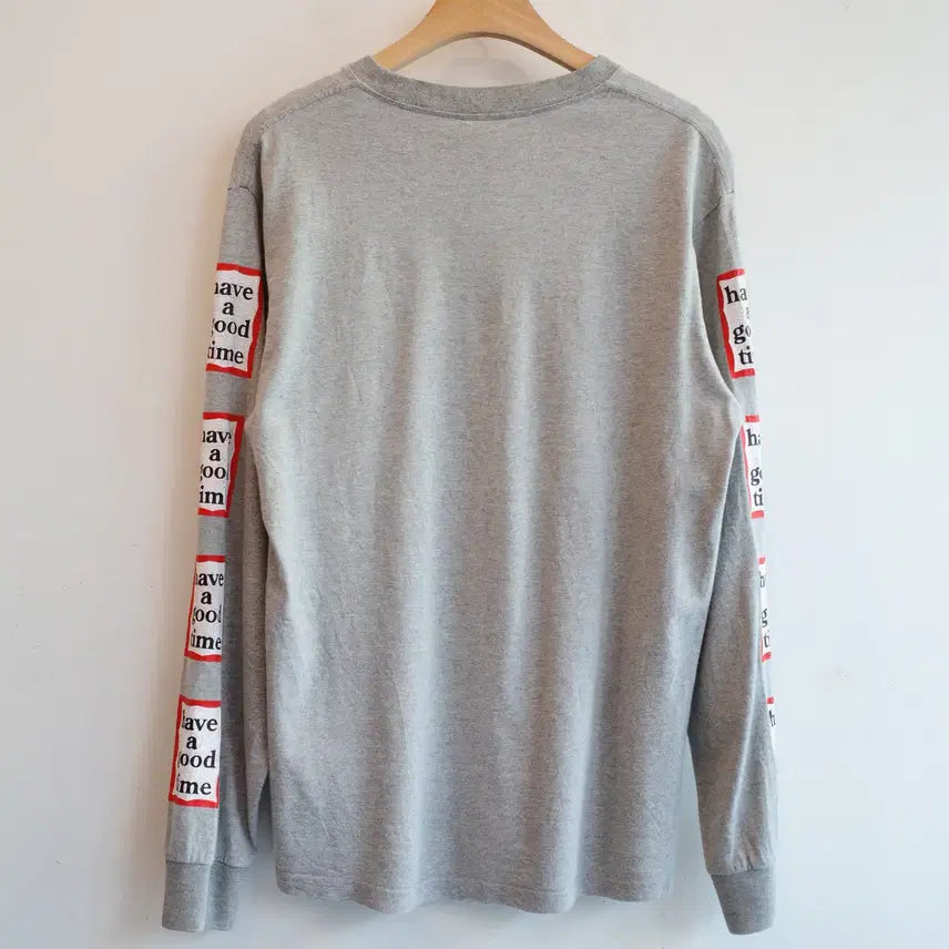 [BUNJANG] HAVE A GOOD TIME Printed Long Sleeve Shirt / HAVE A GOOD TIME 프린팅 롱슬리브