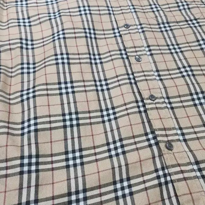[BUNJANG] Burberry Checkered Short-Sleeved Shirt / 버버리 체크 반팔 셔츠