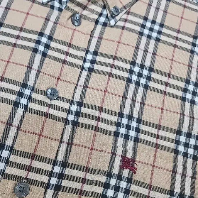[BUNJANG] Burberry Checkered Short-Sleeved Shirt / 버버리 체크 반팔 셔츠
