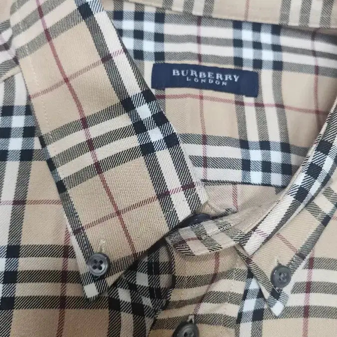 [BUNJANG] Burberry Checkered Short-Sleeved Shirt / 버버리 체크 반팔 셔츠