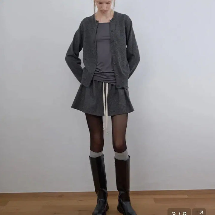 [BUNJANG] Kasel Gray Mini Skirt / 카셀 스커트 그레이