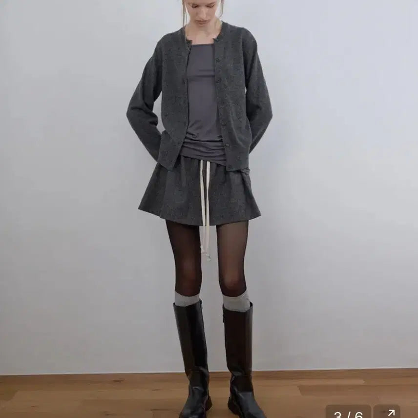 [BUNJANG] Kasel Gray Mini Skirt / 카셀 스커트 그레이