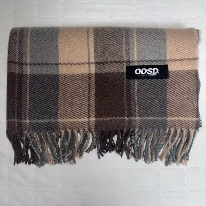 [BUNJANG] ODSD Check Pattern Wool Scarf / ODSD 체크 패턴 울 머플러
