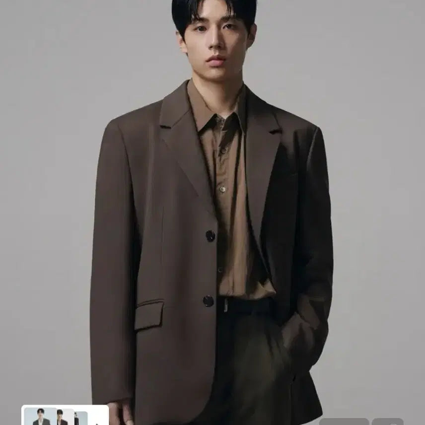 [BUNJANG] Drawfit Dark Brown Blazer / 드로우핏 다크브라운 블레이저