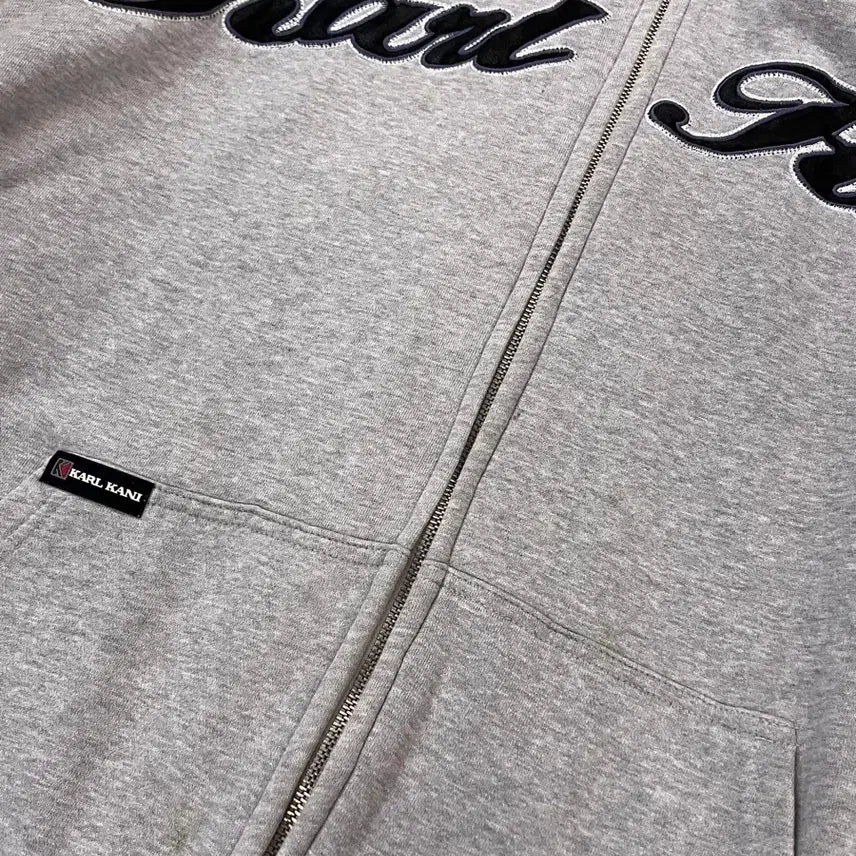 [BUNJANG] Karl Kani Hooded Zip-Up Gray L / 칼 카니 후드집업 그레이 L  