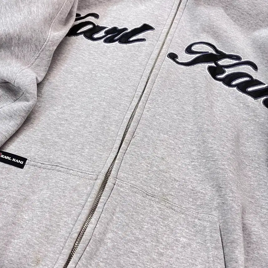 [BUNJANG] Karl Kani Hooded Zip-Up Gray L / 칼 카니 후드집업 그레이 L  