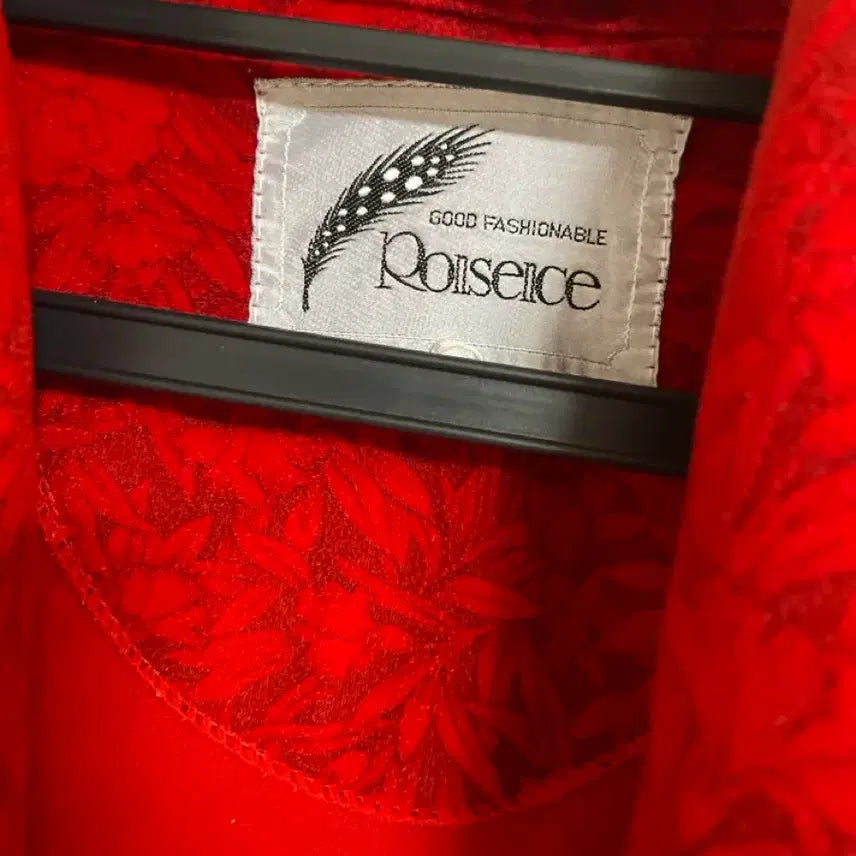 [BUNJANG] Japanese Red Flower Pattern Velvet Robe / 일본산 레드 플라워 패턴 벨벳 가운