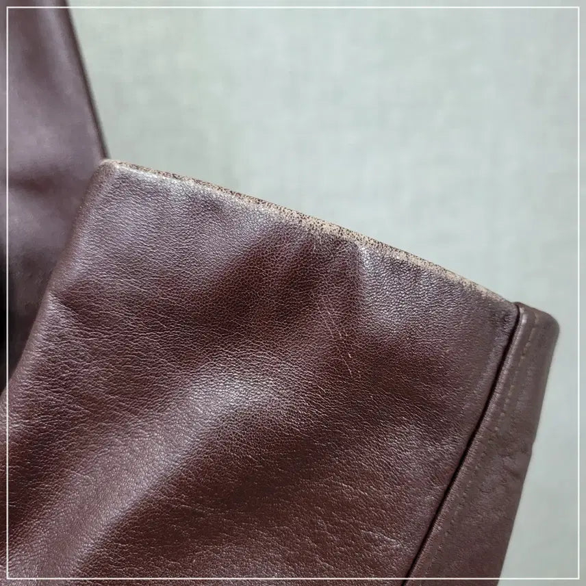 [BUNJANG] Wood Brown Real Lambskin Trench Coat / 156. 우드브라운 리얼양가죽 트렌치코트