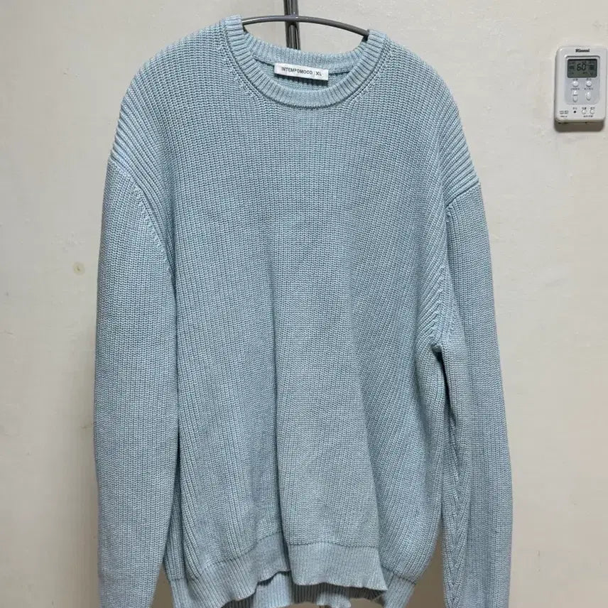 [BUNJANG] Intenpo Mood Knit XL Sky Blue / 인템포무드 니트 XL 하늘색