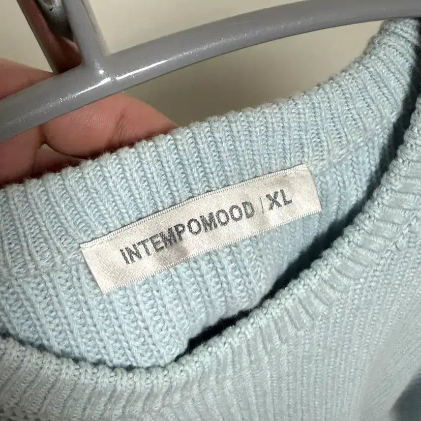 [BUNJANG] Intenpo Mood Knit XL Sky Blue / 인템포무드 니트 XL 하늘색