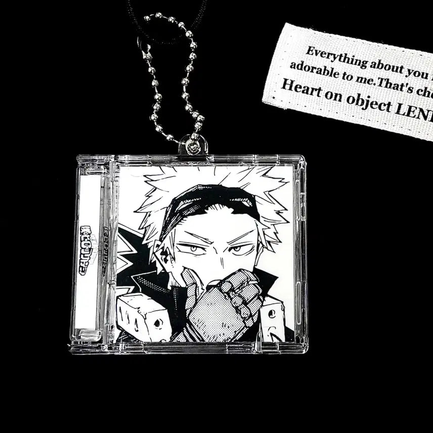 [BUNJANG] My Hero Academia Bakugo NFC Acrylic CD Keyring / [나의 히어로 아카데미아] NFC 흑백 바쿠고 양면 아크릴 CD 키링