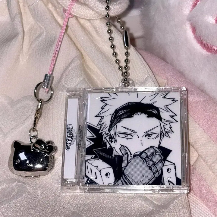 [BUNJANG] My Hero Academia Bakugo NFC Acrylic CD Keyring / [나의 히어로 아카데미아] NFC 흑백 바쿠고 양면 아크릴 CD 키링