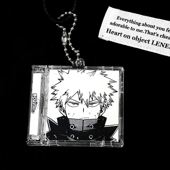 [BUNJANG] My Hero Academia Bakugo NFC Acrylic CD Keyring / [나의 히어로 아카데미아] NFC 흑백 바쿠고 양면 아크릴 CD 키링