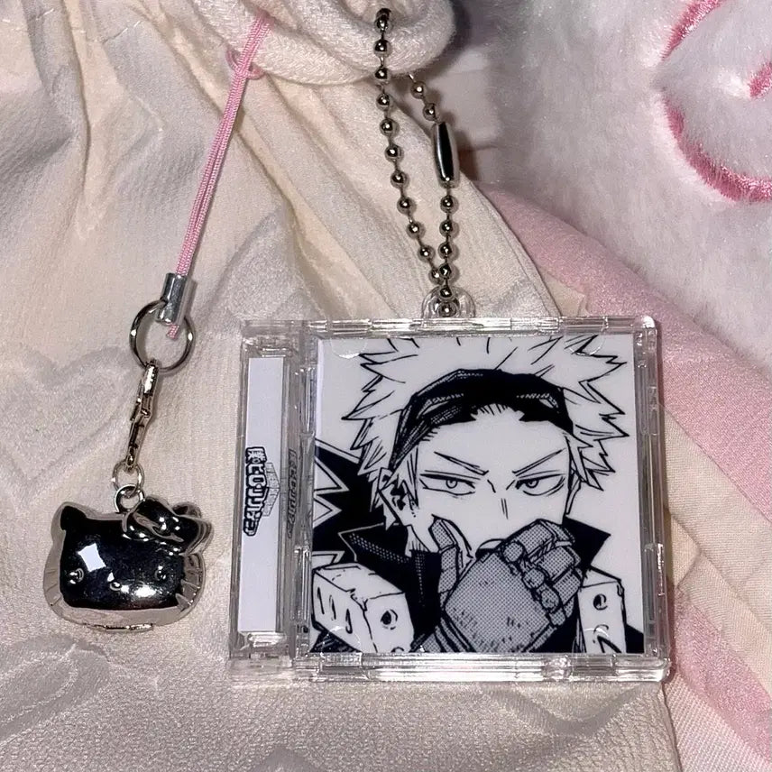 [BUNJANG] My Hero Academia Bakugo NFC Acrylic CD Keyring / [나의 히어로 아카데미아] NFC 흑백 바쿠고 양면 아크릴 CD 키링