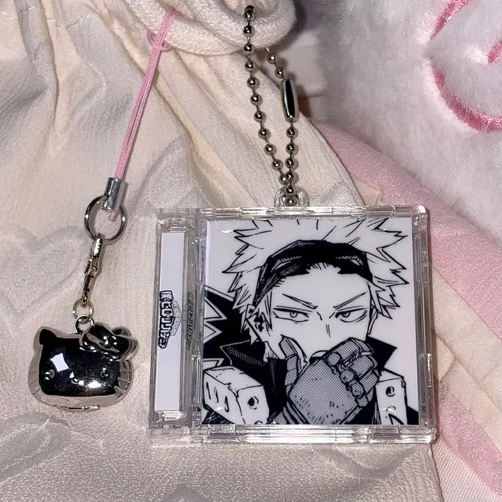 [BUNJANG] My Hero Academia Bakugo NFC Acrylic CD Keyring / [나의 히어로 아카데미아] NFC 흑백 바쿠고 양면 아크릴 CD 키링