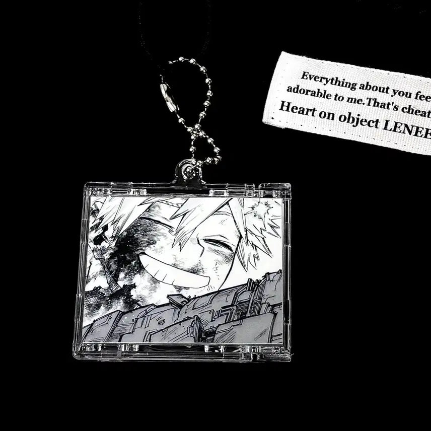 [BUNJANG] My Hero Academia Bakugo NFC Acrylic CD Keyring / [나의 히어로 아카데미아] NFC 흑백 바쿠고 양면 아크릴 CD 키링