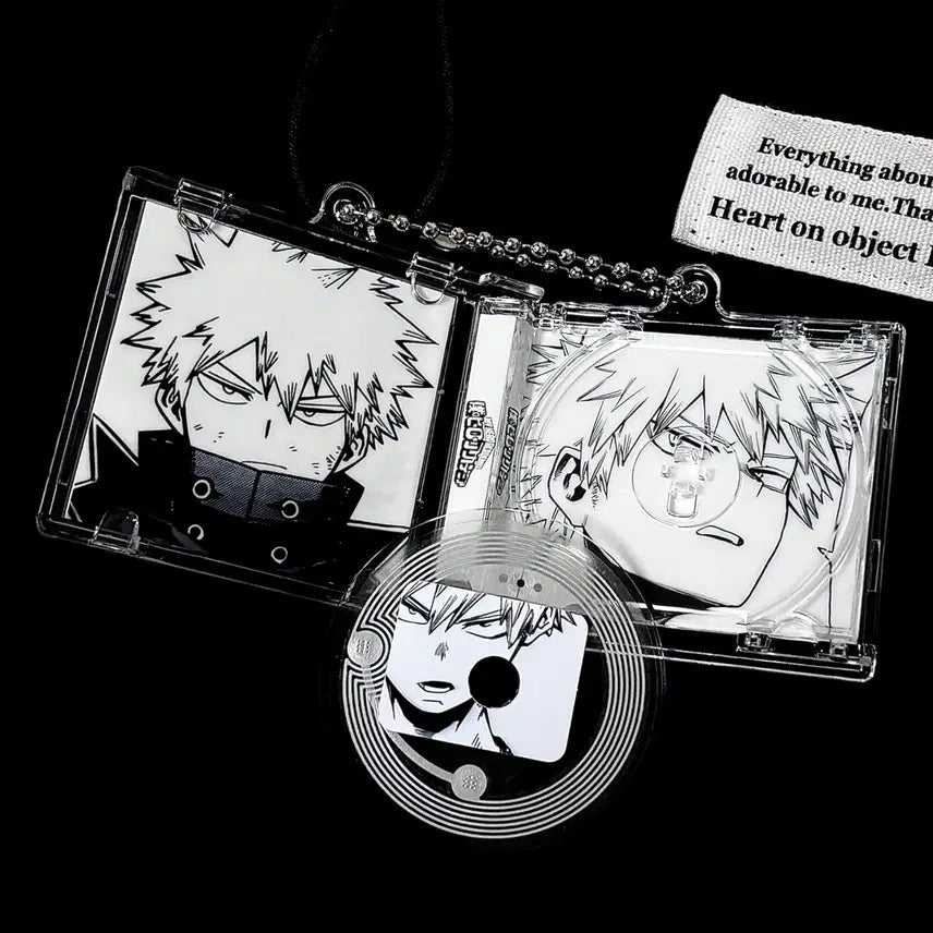 [BUNJANG] My Hero Academia Bakugo NFC Acrylic CD Keyring / [나의 히어로 아카데미아] NFC 흑백 바쿠고 양면 아크릴 CD 키링