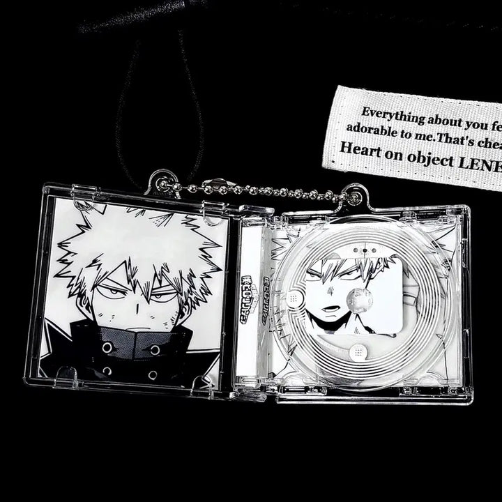 [BUNJANG] My Hero Academia Bakugo NFC Acrylic CD Keyring / [나의 히어로 아카데미아] NFC 흑백 바쿠고 양면 아크릴 CD 키링
