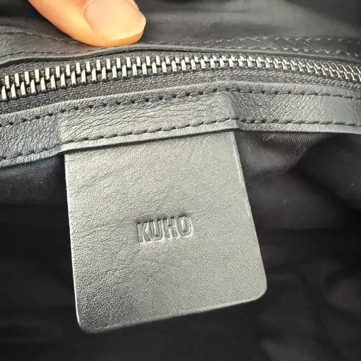 [BUNJANG] KUHO Leather &amp; Fabric Tote Crossbag / 구호(KUHO) 레더&amp;원단 토트 크로스백