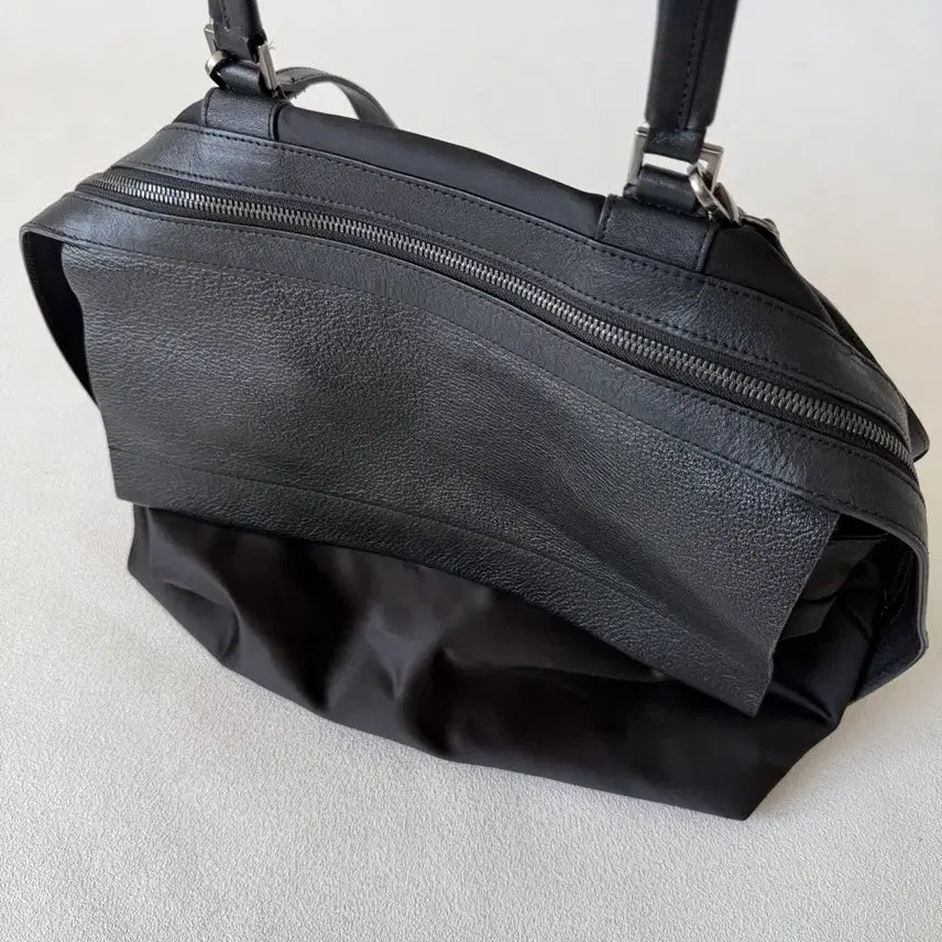 [BUNJANG] KUHO Leather &amp; Fabric Tote Crossbag / 구호(KUHO) 레더&amp;원단 토트 크로스백