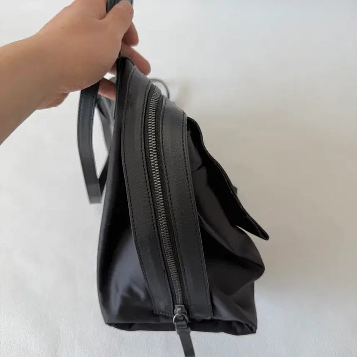 [BUNJANG] KUHO Leather &amp; Fabric Tote Crossbag / 구호(KUHO) 레더&amp;원단 토트 크로스백