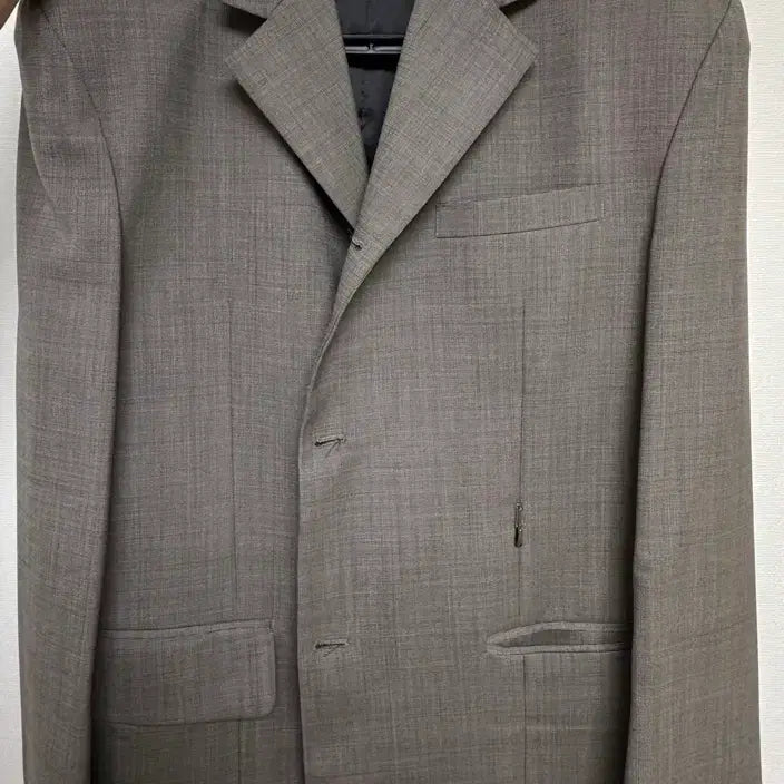 [BUNJANG] STU Office Brown Gray 3-Button Blazer / [L] STU office 브라운그레이 3버튼 블레이져