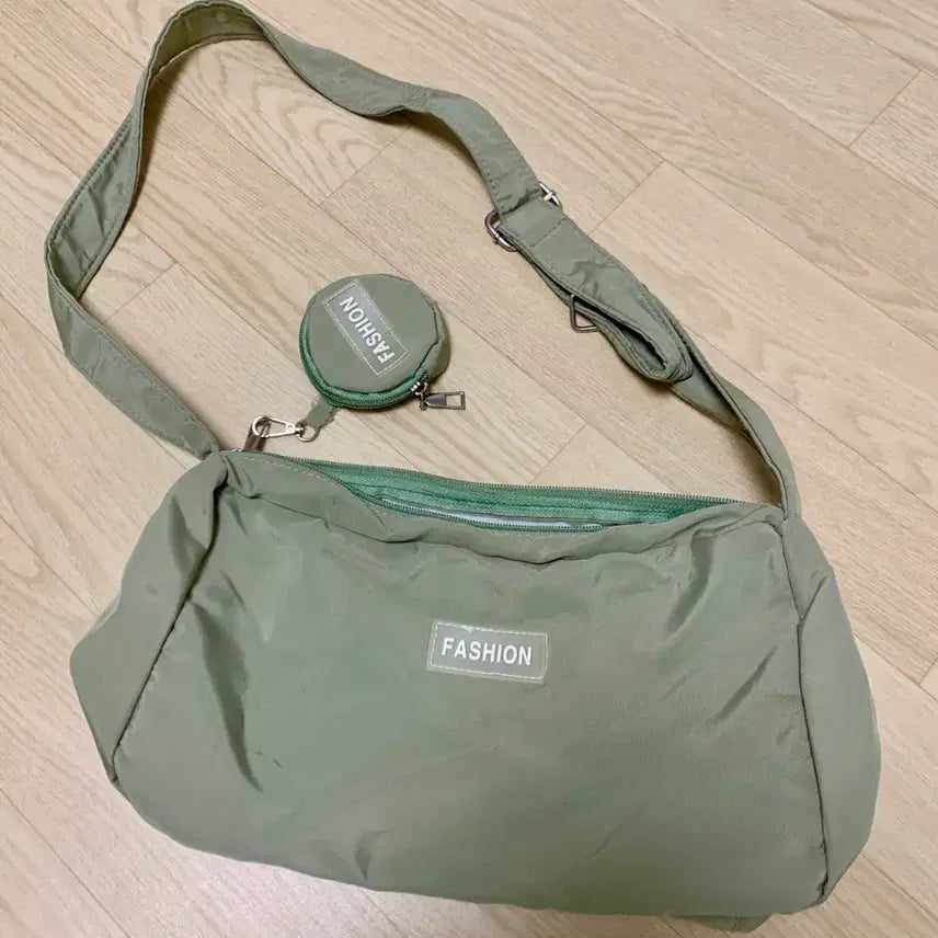 [BUNJANG] Nylon Messenger Bag (with Pouch) Mini Pocket / 나일론 메신저백 (파우치 포함) 미니포켓