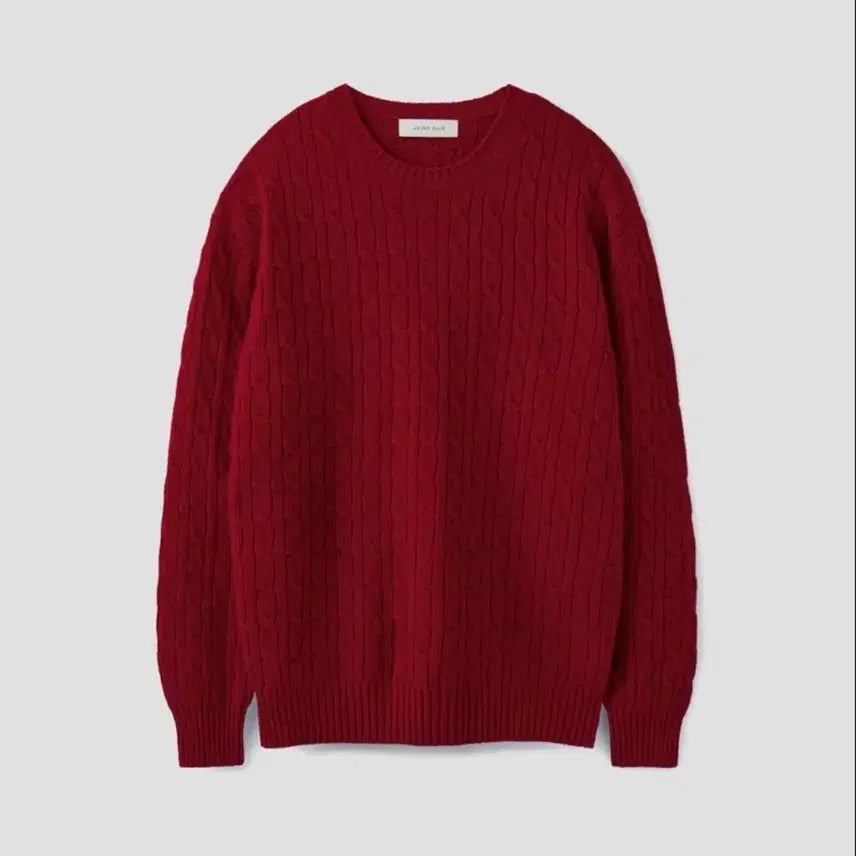 [BUNJANG] Unionblue Merino Wool Knit Red XXL / 유니온블루 케이블 메리노 울 니트 레드 XXL