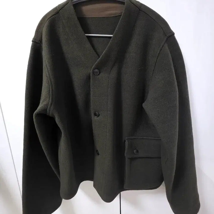 [BUNJANG] Drape Project Cardigan Jacket - Dark Olive / 드레프로젝트 가디건 자켓 1사이즈(100)