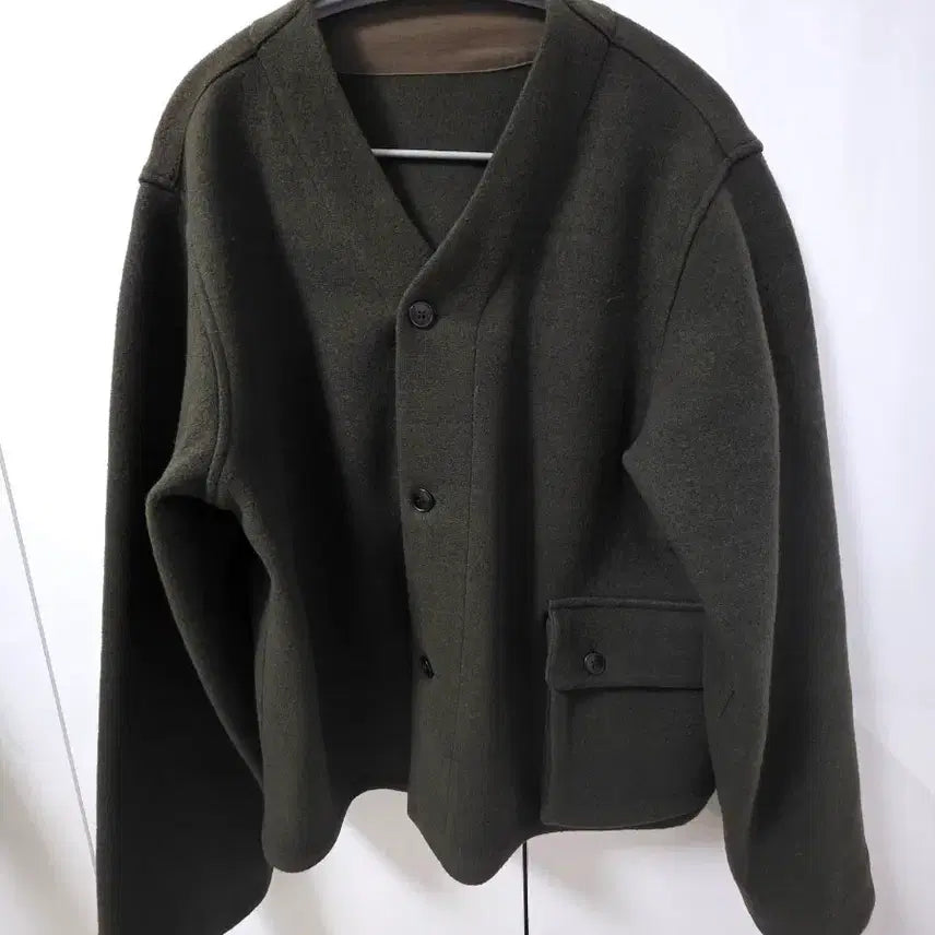 [BUNJANG] Drape Project Cardigan Jacket - Dark Olive / 드레프로젝트 가디건 자켓 1사이즈(100)
