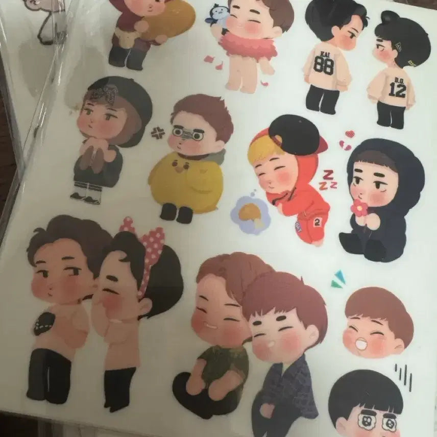 [BUNJANG] EXO Fan Art Sticker Bundle Set / 엑소 팬아트 스티커 팬아터 됴램이 구베 등등