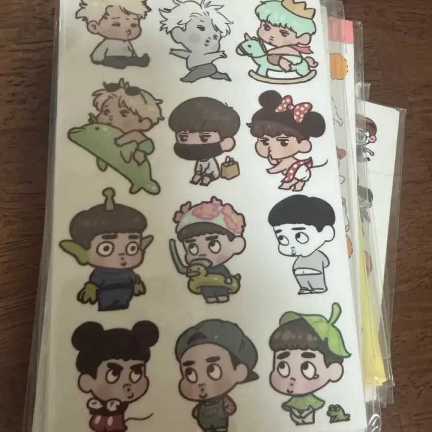 [BUNJANG] EXO Fan Art Sticker Bundle Set / 엑소 팬아트 스티커 팬아터 됴램이 구베 등등