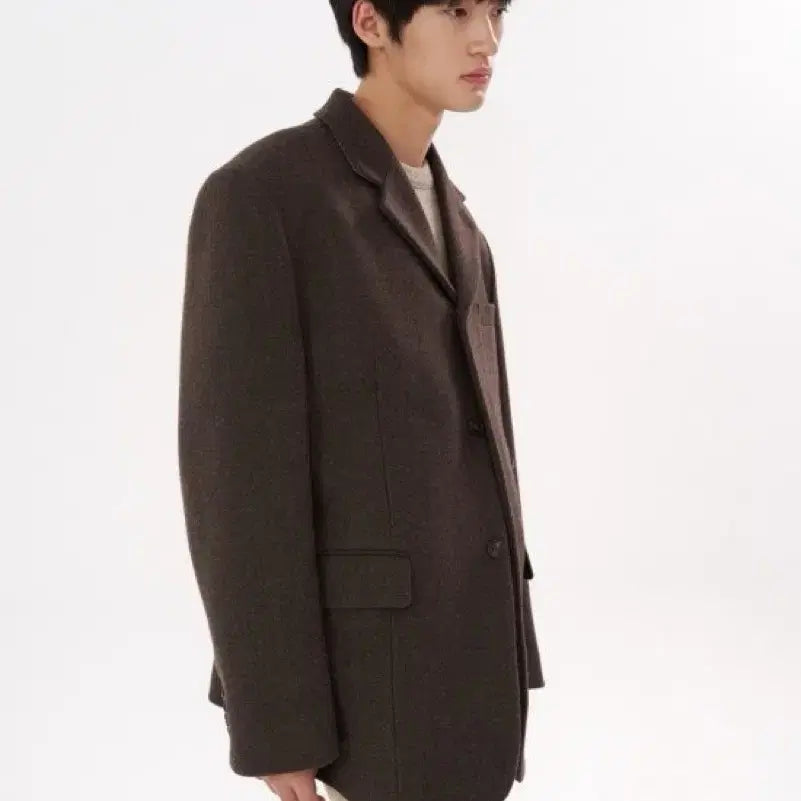 [BUNJANG] STU Office Oversized Blazer / [L] STU office 오버사이즈 블레이져 3버튼 카키